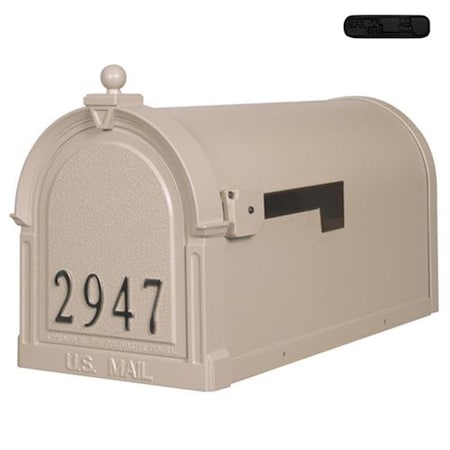 Berkshire Berkshire SCB-1015-FN-BLK Berkshire Curbside Mailbox with Front Numbers-Black SCB-1015-FN-BLK